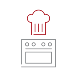 91 CM DUAL FUEL RANGE – 4 BURNERS AND INFRARED GRIDDLE