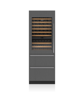 30  Designer Wine Storage with Refrigerator Drawers – Panel Ready