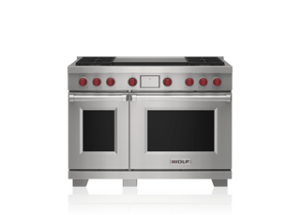 122 CM DUAL FUEL RANGE – 4 BURNERS AND INFRARED DUAL GRIDDLE